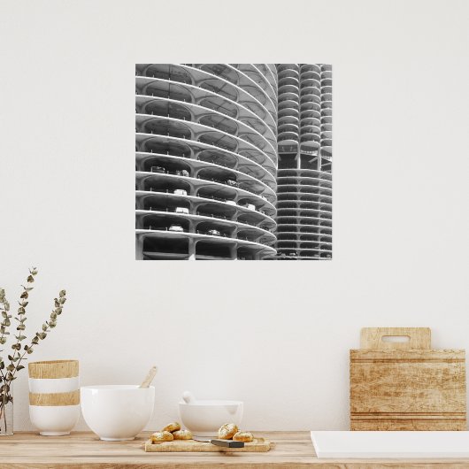 Marina City Chicago Poster (Keuken)