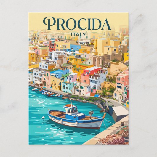 Marina Corricella Italië Briefkaart (Voorkant)