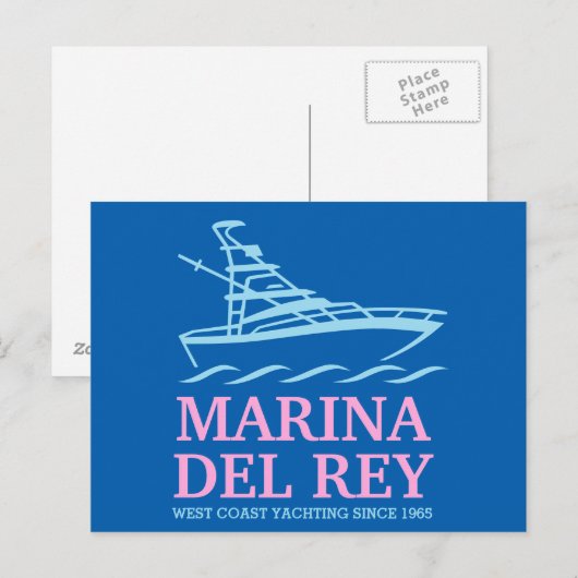 Marina Del Ray Briefkaart (Voorkant / Achterkant)