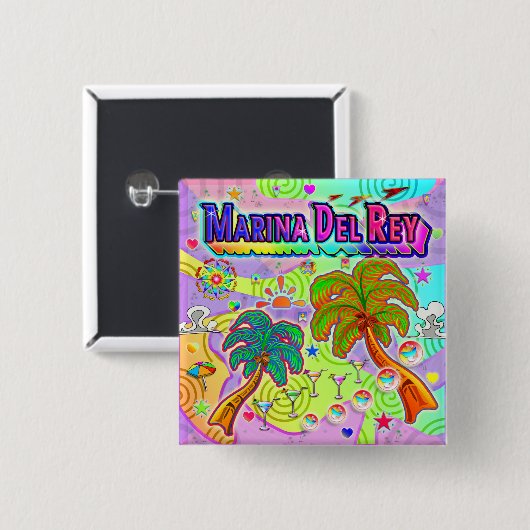 Marina Del Ray Vacation Target Button (Voorkant /achterkant)