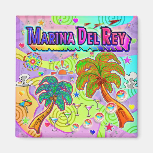 Marina Del Ray Vacation Target Magnet (Voorkant)