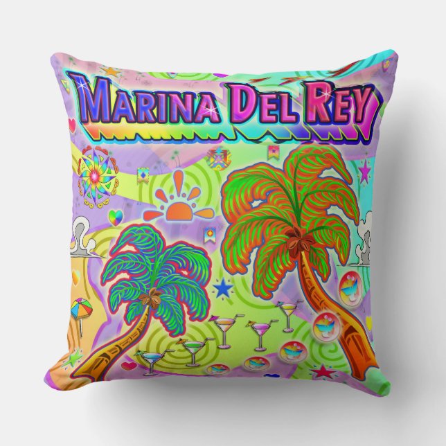 Marina Del Ray Vakantie Doel Kussen (Voorkant)