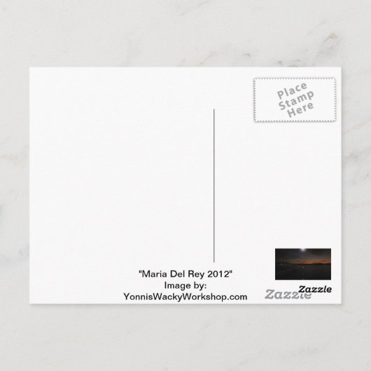 Marina Del Rey 2012 Briefkaart (Achterkant)