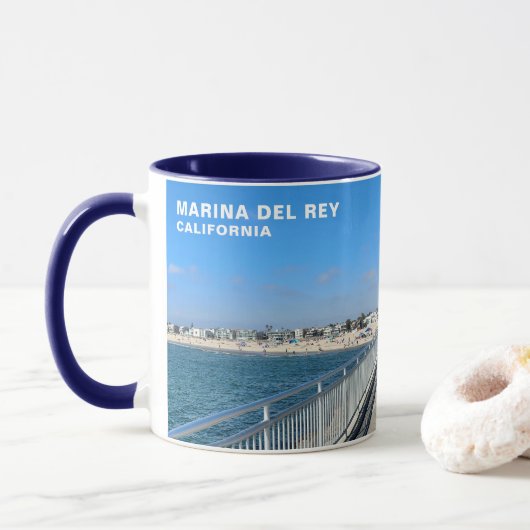 Marina Del Rey, CA - Strand / Kanaal Mok (Met donut)