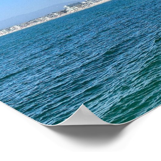 Marina Del Rey, CA - Strand / Kanaal Split Poster (Hoek)