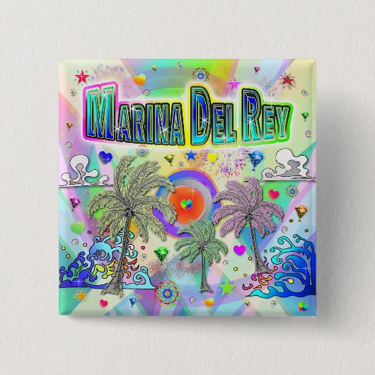Marina Del Rey Deep Dream Button (Voorkant)