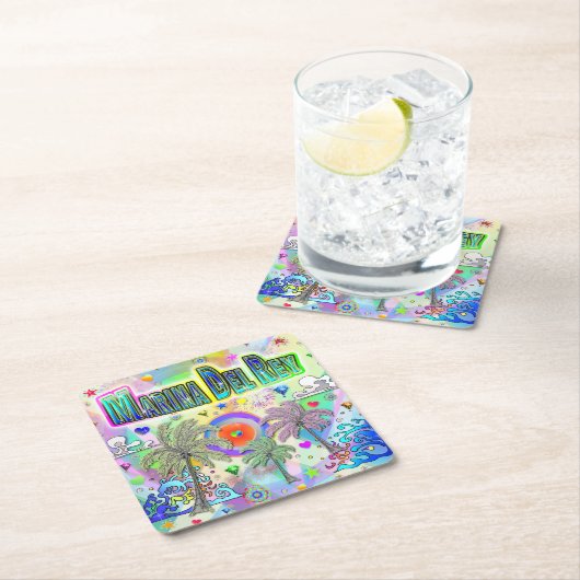 Marina Del Rey Deep Dream Onderzetter (Insitu)