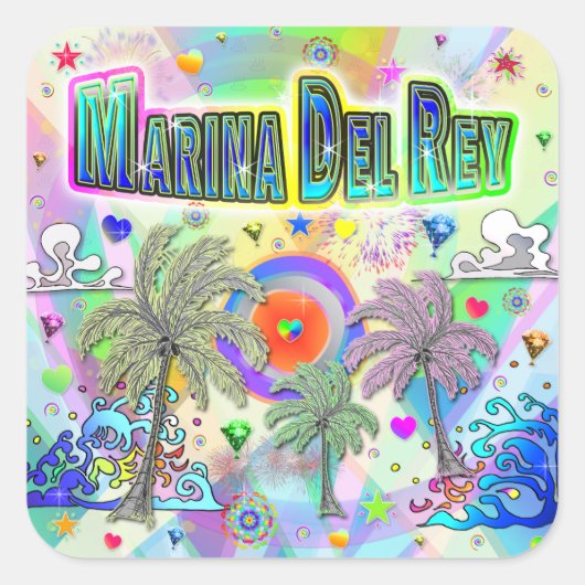 Marina Del Rey Deep Dream Sticker (Voorkant)