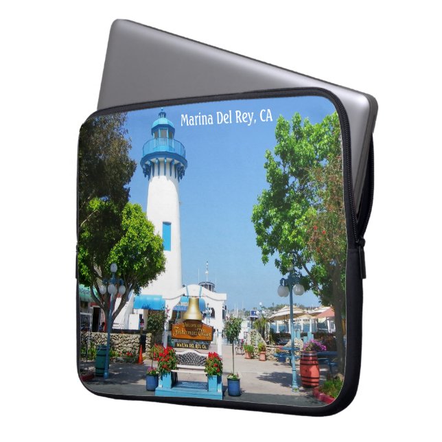 Marina Del Rey-laptophoes! Laptop Sleeve (Voorkant Links)