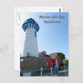 Marina Del Rey Lighthouse Briefkaart! Briefkaart (Voorkant / Achterkant)