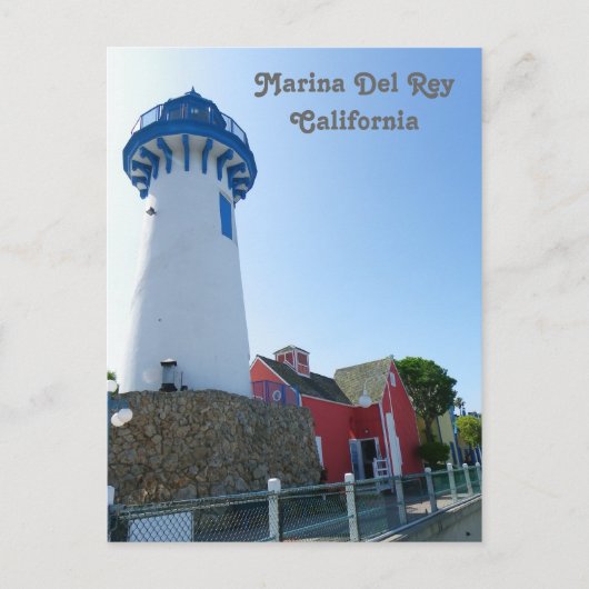 Marina Del Rey Lighthouse Briefkaart! Briefkaart (Voorkant)