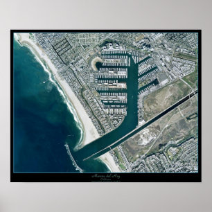 Marina del Rey Los Angeles, CA satellietposter Poster