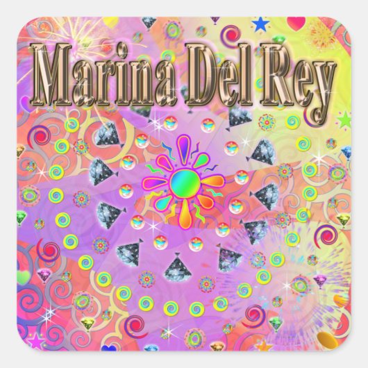 Marina Del Rey Lucky Golden Sticker (Voorkant)
