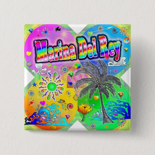 Marina Del Rey Quadro Seasons Button (Voorkant)