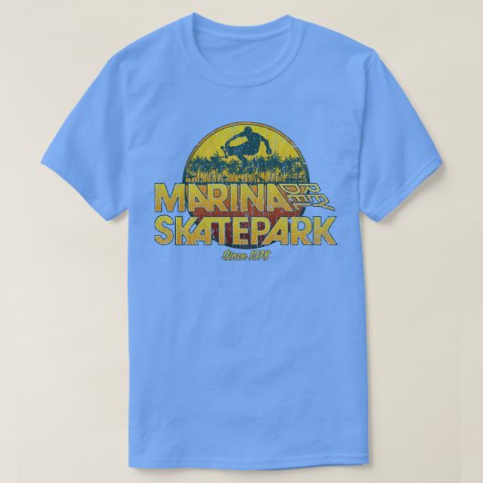 Marina Del Rey Skatepark Zonsondergang 1978 T-shirt (Design voorkant)