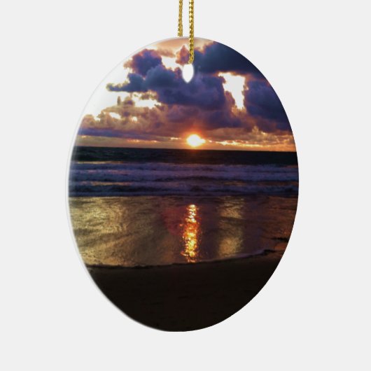 Marina del Rey Sunset Keramisch Ornament (Rechts)