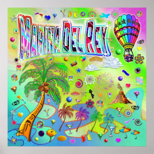 Marina Del Rey Tijdloos Melodie Poster (Voorkant)