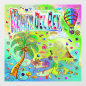 Marina Del Rey Tijdloze Melodie Venster Cling Raamsticker (Vel)