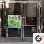 Marina Del Rey Tijdloze Melodie Venster Cling Raamsticker (Kantoordeur)