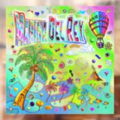 Marina Del Rey Tijdloze Melodie Venster Cling Raamsticker (Vel 2)