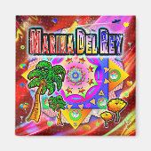 Marina Del Rey Tropical Friends Magnet (Voorkant)
