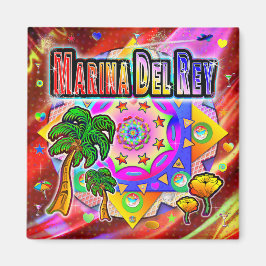 Marina Del Rey Tropical Friends Magnet