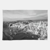 Marina di Corricella Uitzicht 1 - Procida -BW Theedoek (Horizontaal)