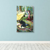 Marina en de Draak Canvas Afdruk (Insitu (Houten vloer))