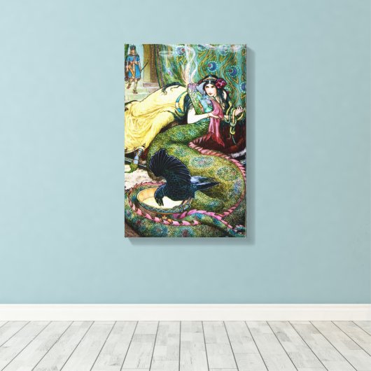 Marina en de Draak Canvas Afdruk (Insitu (Houten vloer))