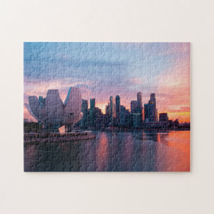 Marina en Skyline Singapore. Legpuzzel