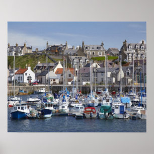 Marina, Findochty, Moray, Schotland, Verenigd Poster
