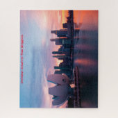 Marina-gebied en skyline Singapore. Legpuzzel (Verticaal)