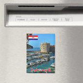 Marina in Dubrovnik, Croatia travel Magneet (Insitu (Vaatwasser))