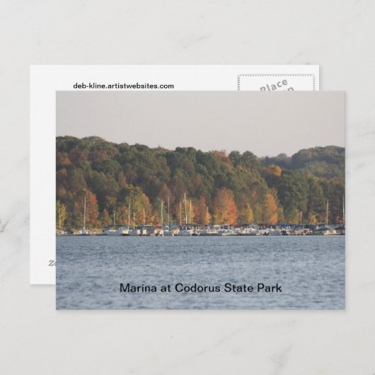 Marina in het staatspark Codorus Briefkaart (Voorkant / Achterkant)