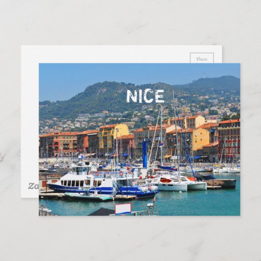 Marina in Nice, Frankrijk Briefkaart (Voorkant / Achterkant)