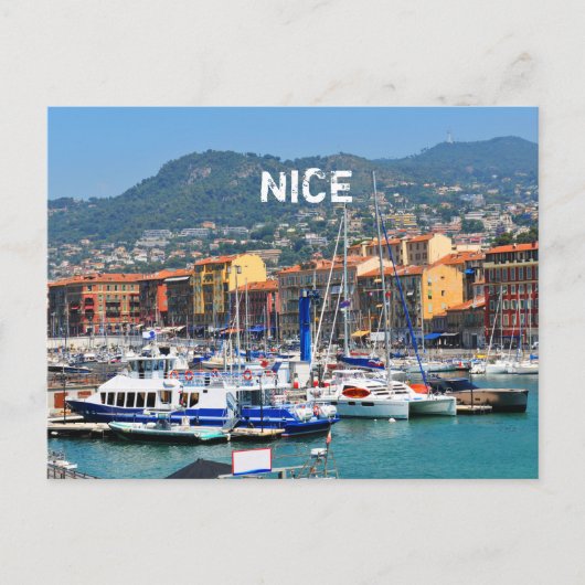 Marina in Nice, Frankrijk Briefkaart (Voorkant)