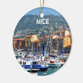 Marina in Nice, Frankrijk Keramisch Ornament (Links)
