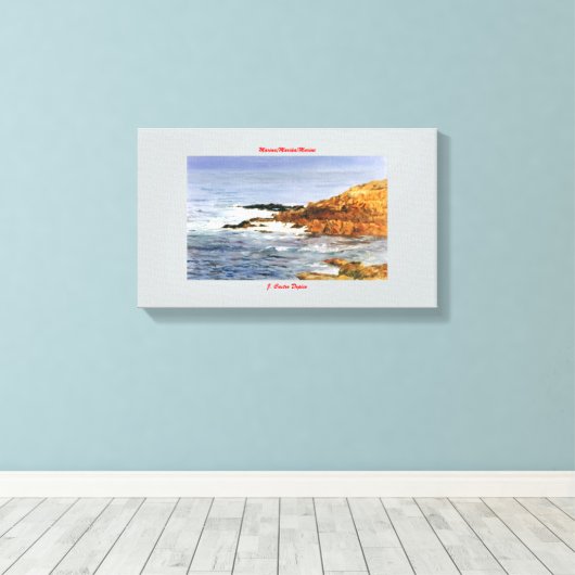 Marina/Mariña/Marine Canvas Afdruk (Insitu (Houten vloer))