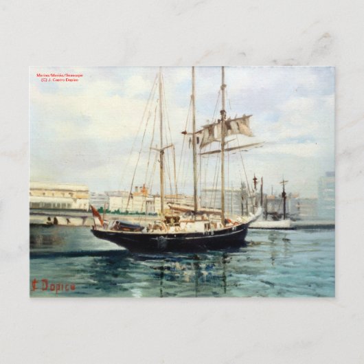 Marina/Mariña/Seascape Briefkaart (Voorkant)