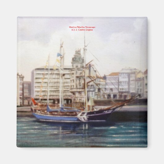 Marina/Mariña/Seascape Magneet (Voorkant)