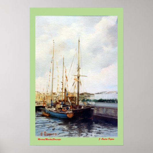 Marina/Mariña/Seascape Poster (Voorkant)