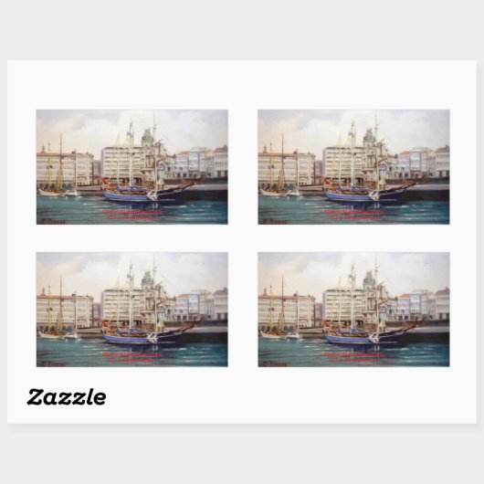 Marina/Mariña/Seascape Rechthoekige Sticker (Vel)