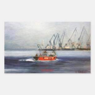 Marina/Mariña/Seascape Rechthoekige Sticker