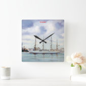 Marina/Mariña/Seascape Vierkante Klok (Huis)