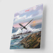 Marina/Mariña/Seascape Vierkante Klok (Hoek)