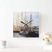 Marina/Mariña/Seascape Vierkante Klok (Huis)