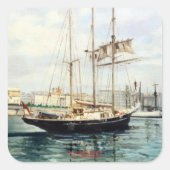 Marina/Mariña/Seascape Vierkante Sticker (Voorkant)