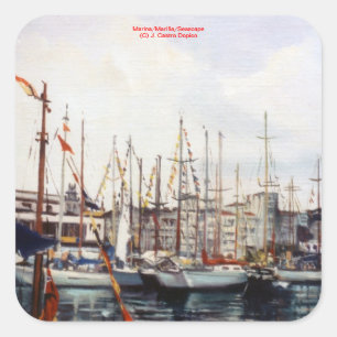 Marina/Mariña/Seascape Vierkante Sticker