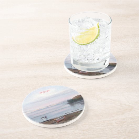 Marina/Mariña/Seascape Zandsteen Onderzetter (Zijkant)