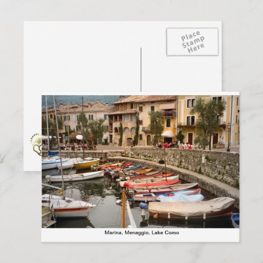 Marina, Menaggio, Como 2-meer Briefkaart (Voorkant / Achterkant)